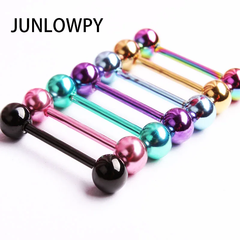 

Fashionable Colorful Stainless Steel Ball Body Jewelry 100pcs/lot Mix Colors Barbell Tongue Rings Bars Piercing