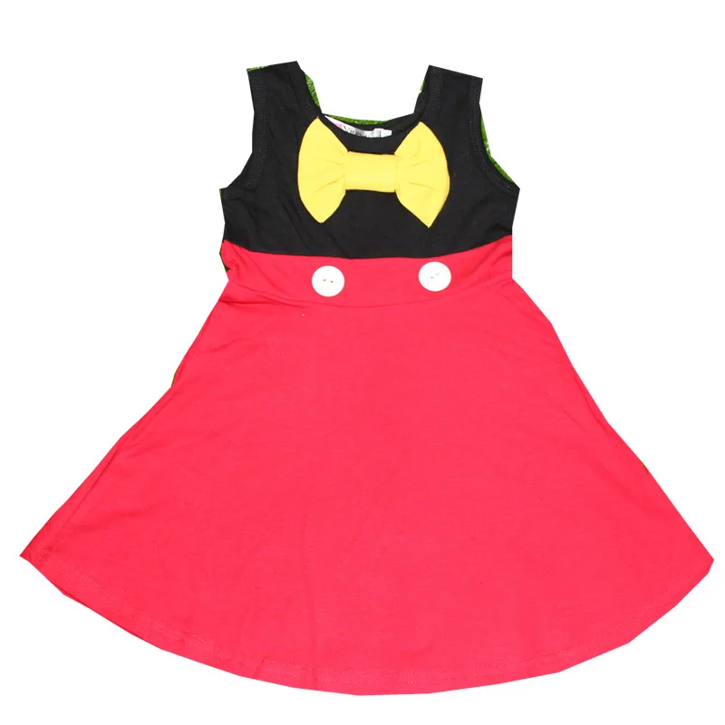 Girl Princesses Dress Party Wear Minnie Dot Summer Soft Cotton Clothing Summer A Line Frocks Kids Outfits