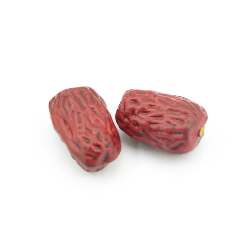 Cheap 10pcs 3CM artificial plastic simulation red dates fruit and vegetable wedding decoration family kitchen Christmas gifts