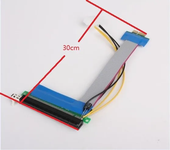 30cm PCI-E PCI E Express 1X to X16 riser Card Flexible ribbon Extender power supply cable for bitcoin miner currency