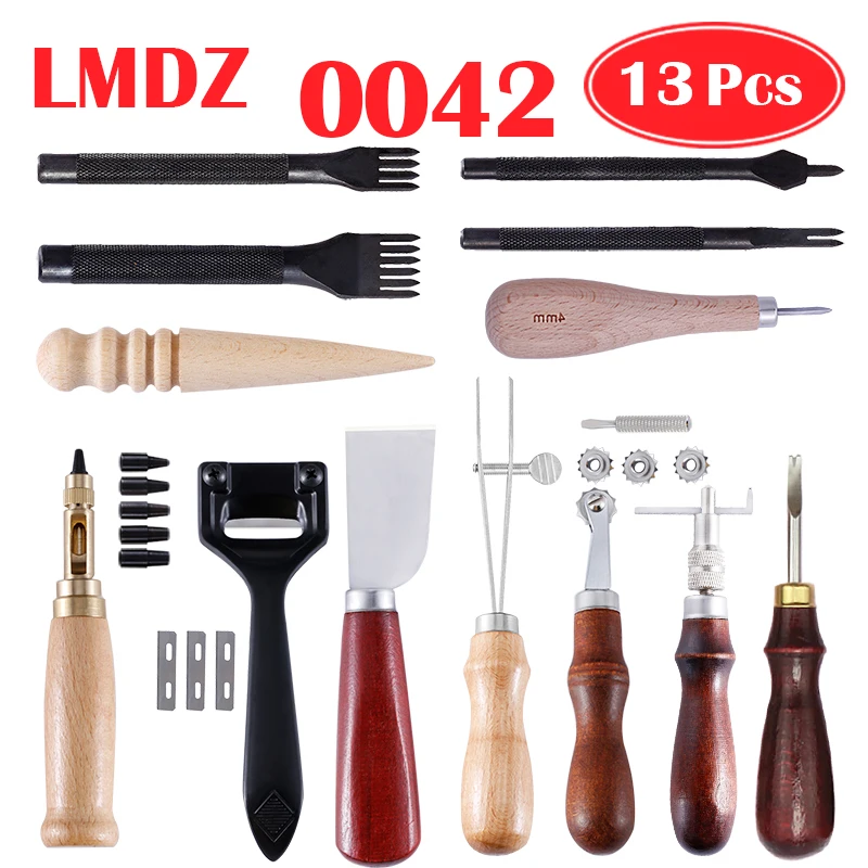 

LMDZ Leather Craft Hand Stitching Sewing Tool Thread Awl Waxed Thimble Kit Thread Awl Waxed Thimble Kit For Hand Stitching