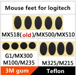 2 sets/pack TPFE mouse skates mouse feet for G1 MX300 M100 M235 MX518 MX500 MX510 M325 M215 mouse stickers