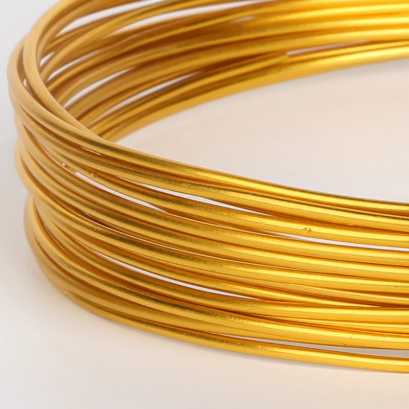 Soft Gold Aluminium Wire 1/1.5/2/2.5/5mm Beading Wire For Bracelet Necklace Jewelry Making DIY Jewelry Craft Accessories