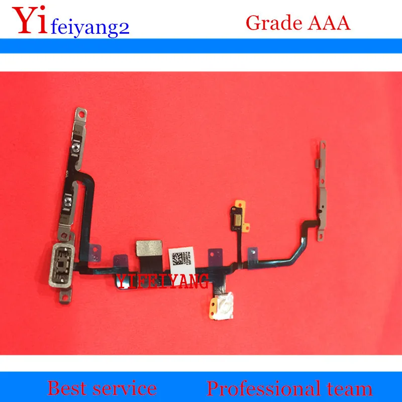 

10pcs Original New with Metal Bracket Power switch on /off Volume Mute Button flex Cable Assembly For iPhone 8 Plus 5.5"