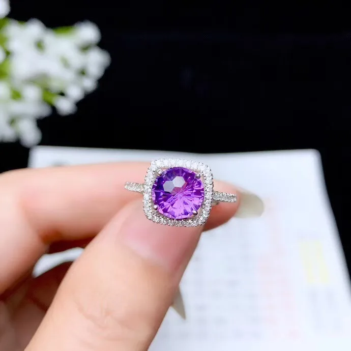 Simple and exquisite 925 Silver Amethyst Ring, special price to attract attention