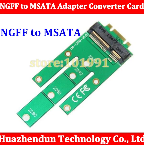 Free shipping New NGFF M2 B SATA-Based Solid State Drives to MSATA Adapter Converter Card for Windows