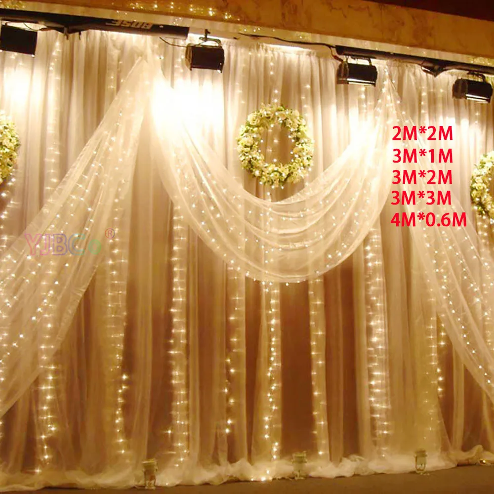 4*0.6/3*1/3*2/3*3m led icicle curtain fairy string light fairy Christmas light for Wedding home party decoration 220V EU plug