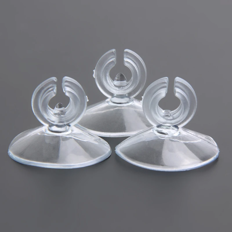 10 Chiếc Bể Cá Hút Ống Hút Cho 4 6Mm Không Đường Ống Ống Giữ Dây Trong Suốt Hút Cho Kính 2.5*2Cm
