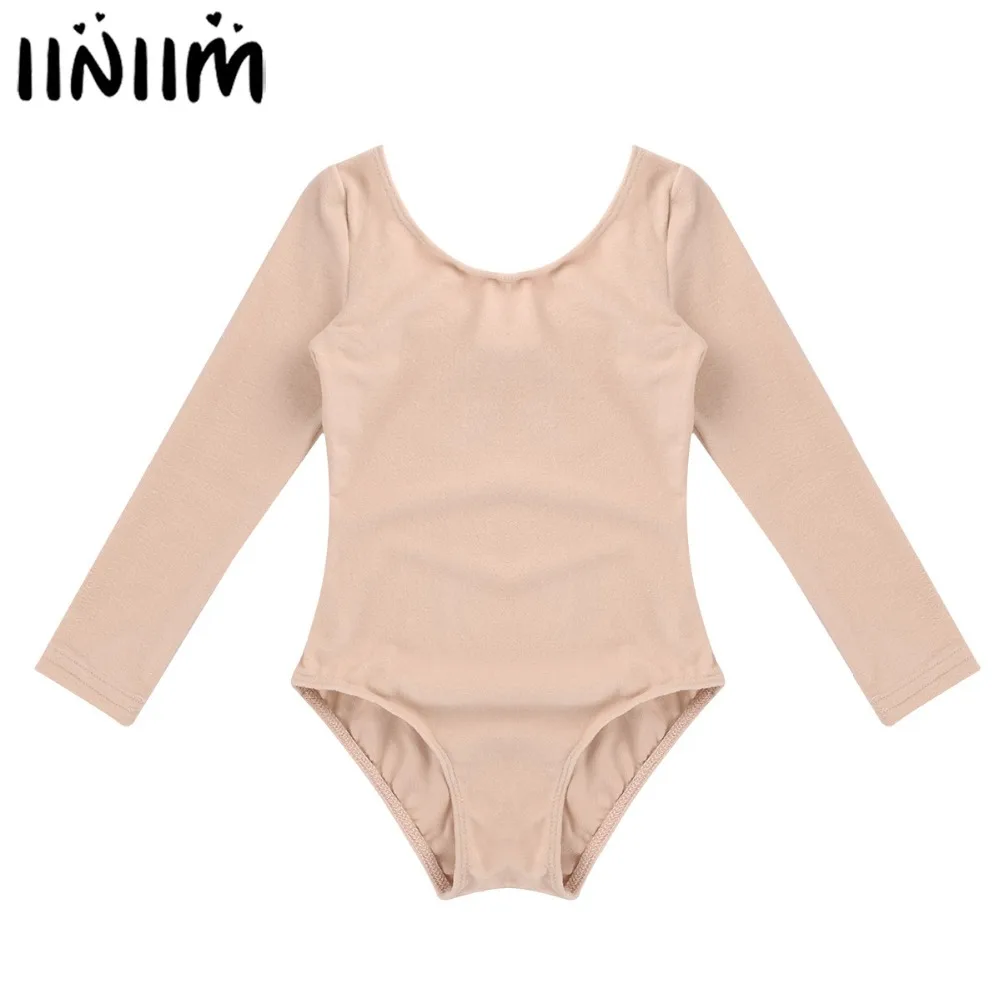 Girls Ballet Bodysuit Long Sleeve Ballet Dancer Leotard Turnpakje Costumes Gymnastic Swimsuit for Kids Dance Class Ballerina