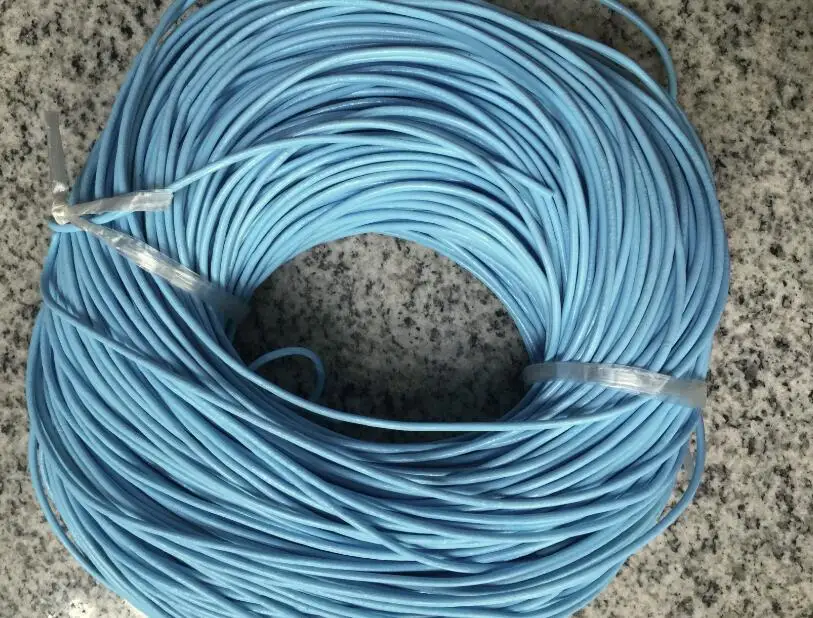 100Meters 2mm Lake Blue Real leather cord Round Genuine leather Cord Thread Wire For Bracelet Necklace Jewelry Design