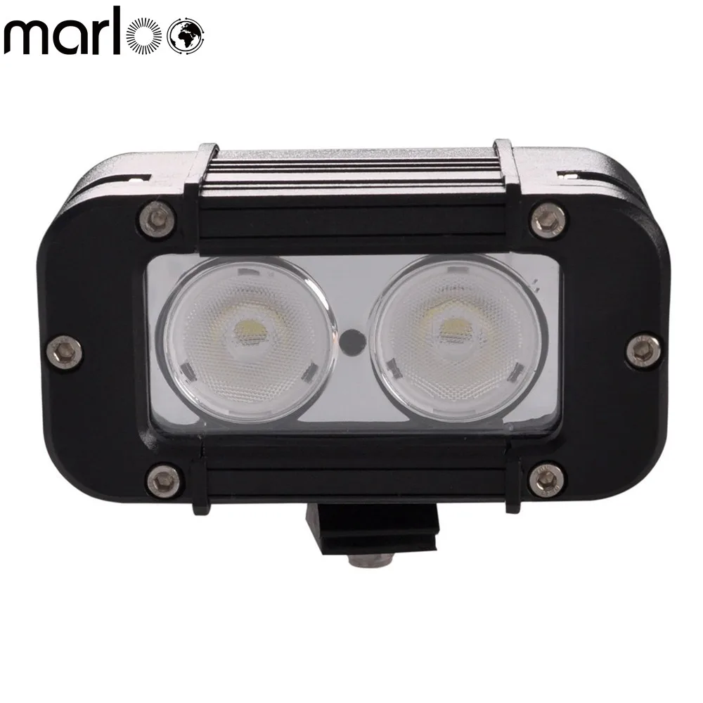 

Marloo 20 Вт Светодиодная панель для работы 2X10W, точечные фары для езды на мотоцикле, автомобильный внедорожный грузовик 4X4 Jeep (4D)