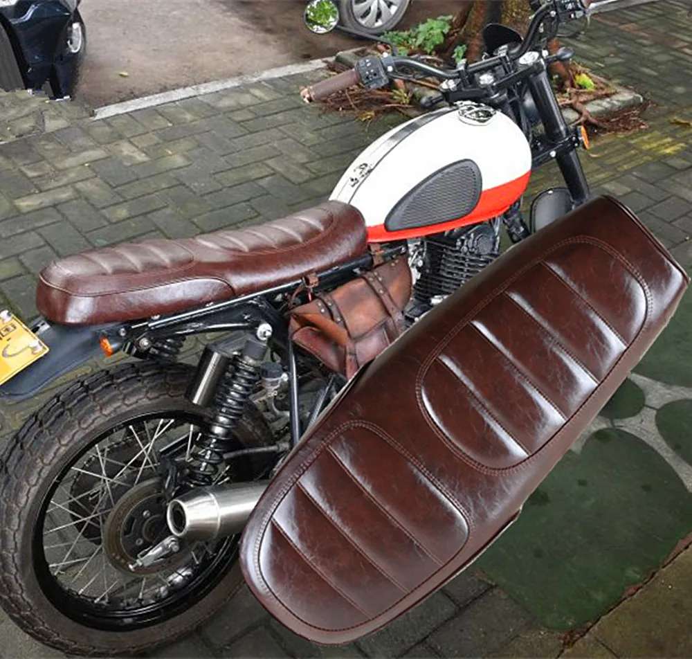 Cafe Racer Seat 630cm Universal Motorcycle Custom Vintage Hump Saddle Flat pan Retro Seat For YAMAHA XJ HONDA CB SUZUKI GS