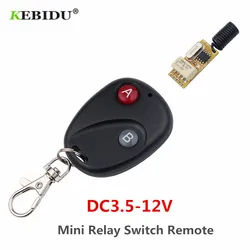 kebidu 3.5-12V Mini Relay Wireless Switch Remote Control Power LED Lamp Controller Micro Receiver Transmitter for Lights Windows