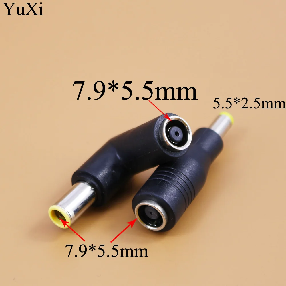 7.9x5.5mm female to7.9 x 5.5mm 5.5*2.5mm /5.5 x 2.5male DC Power Connector Adapter Laptop 90 Degrees Charging Plug for ThinkPad