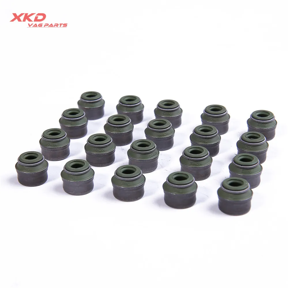 20Pcs 6MM Valve Stem Seal For V-W Passat J-etta Beetle A-udi A4 1.8 1.8T 2.5 20V