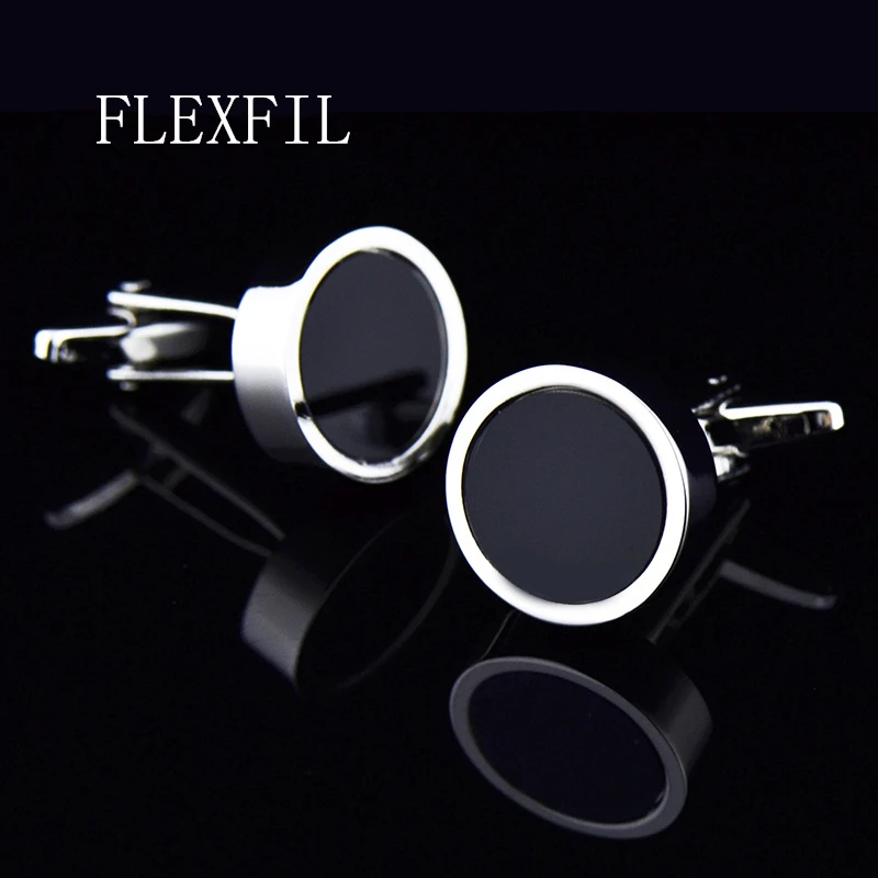 Jewelry french shirt cufflink for men Brand designer Cuffs link Button male black crystal Luxury Metal Wedding Free Shipping