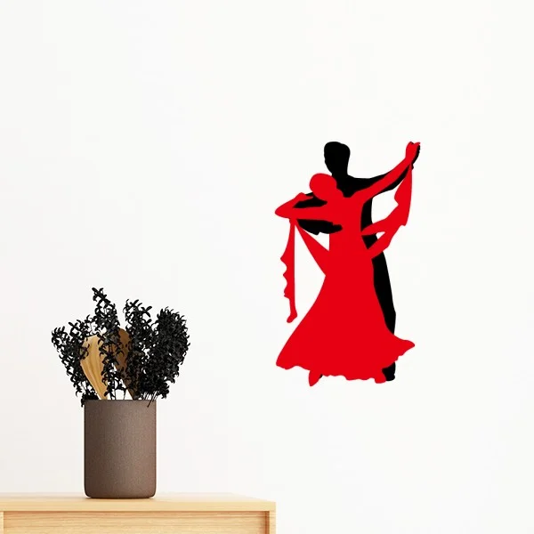 Dancer Duet Dance Social Dancing Removable Wall Sticker Art Decals Mural DIY Wallpaper for Room Decal