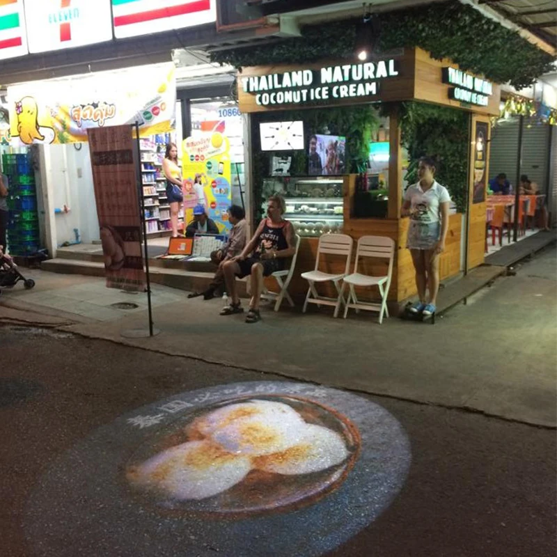 Hot Selling Functional 40W LED Multi-image Gobo Projector 110V 240V Powerful 4500lm 8 Images Change in Turn LED Projector Lights