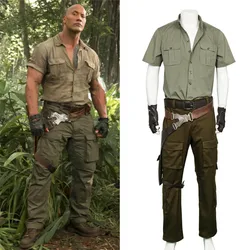 Welcome to the Jungle Spencer Cosplay Costume Jumanji  Halloween Roleplay Game Cosplay Adult Men Costume Army Uniform Full Set