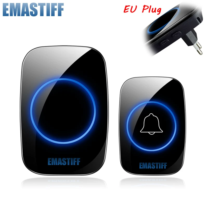 New Home Welcome Doorbell  Intelligent Wireless Doorbell Waterproof 300M Remote EU AU UK US Plug 433mhz smart Door Bell Chime