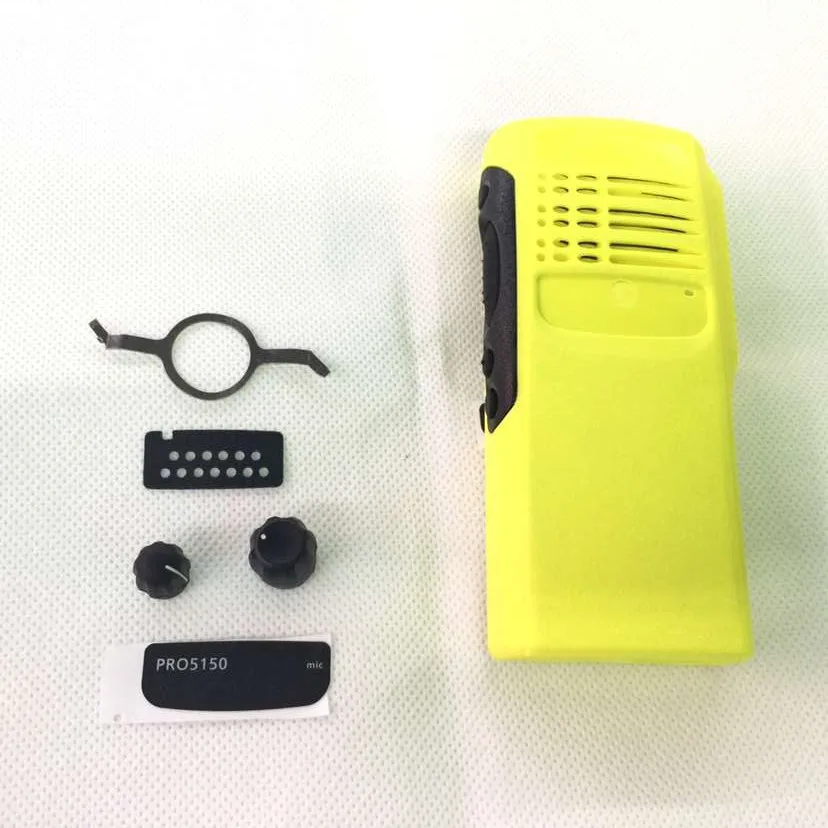 New Yellow Housing Case Front Cover Shell Surface+Dust Cover+Knob For Motorola GP328 GP5150 GP340 Radio Accessories