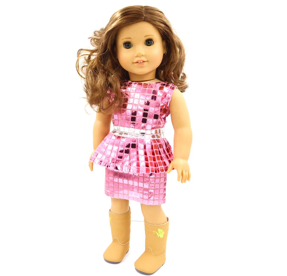 HIGH QUALITY Sexy pink suit dress&Full dress fit 18 inch  dolldoll accessories(only sell clothes)b129