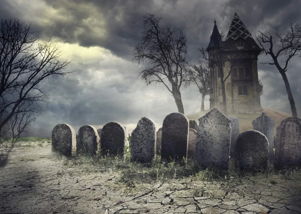 Capisco vinyl photography background terror cemetery Castle Halloween theme backdrop professional photo background studio