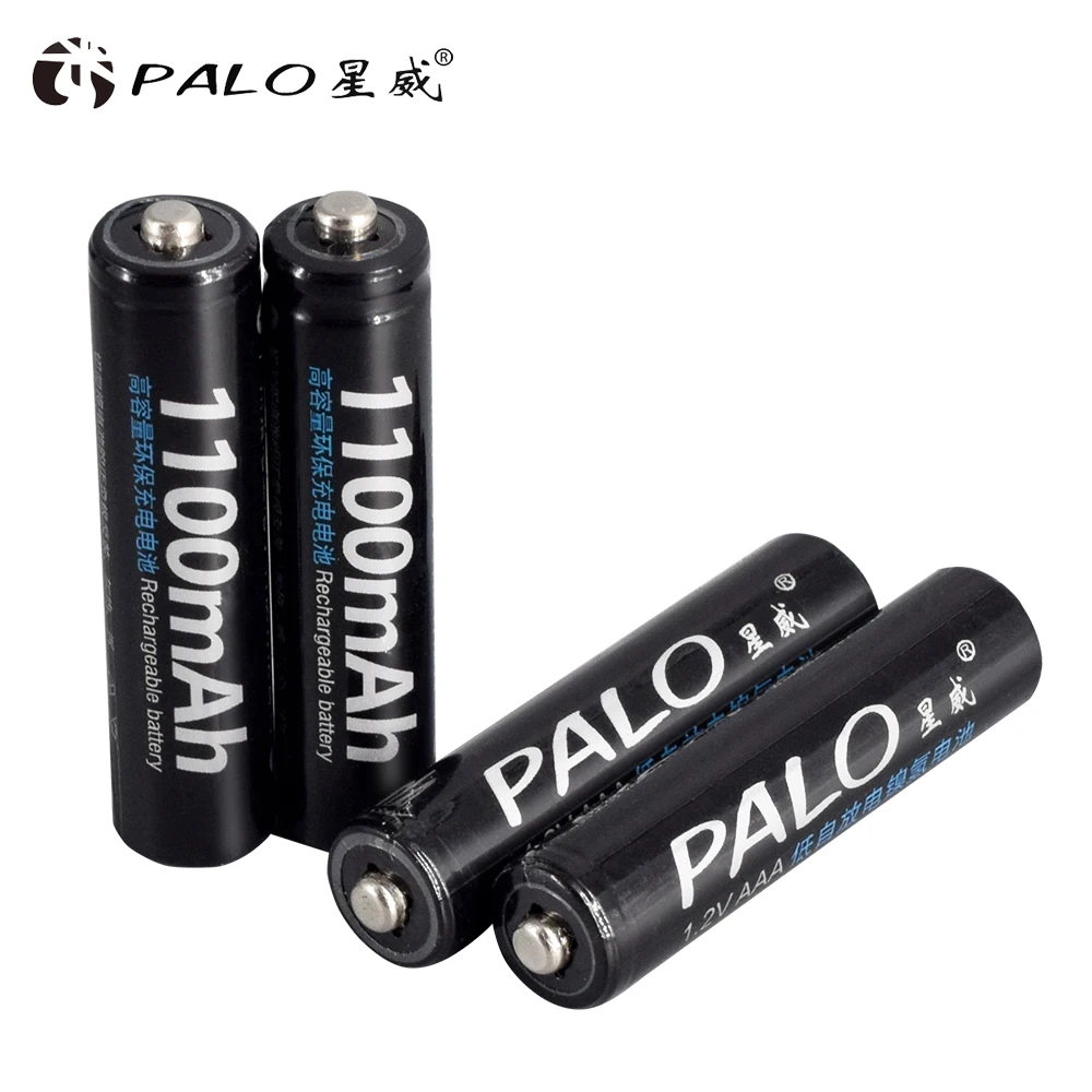 PALO 4/6/8pcs AA rechargeable battery batteria + AAA battery Ni-MH 1.2V batteries with LCD display charger for aa aaa battery