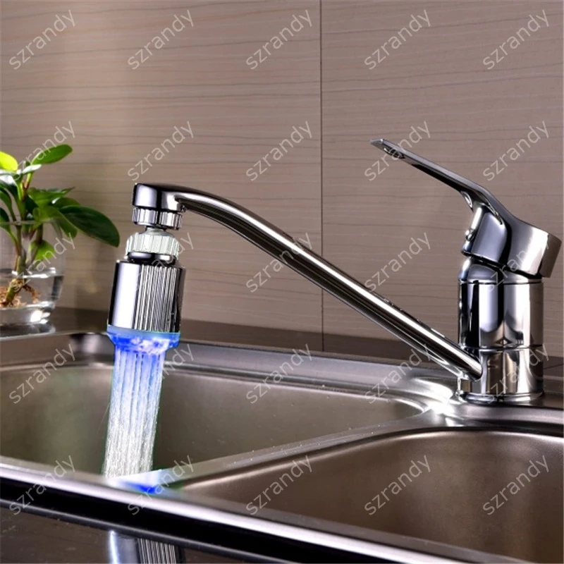 LED Water Faucet Light Shower Stream Tap Aerator