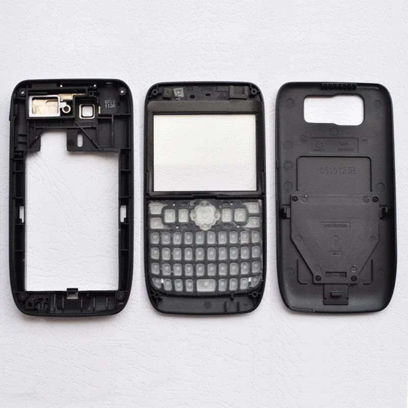 New Plastic Complete Mobile Phone Housing For Nokia E63 Full Housing Back Cover+Middle Frame+Front Frame With Keyboard