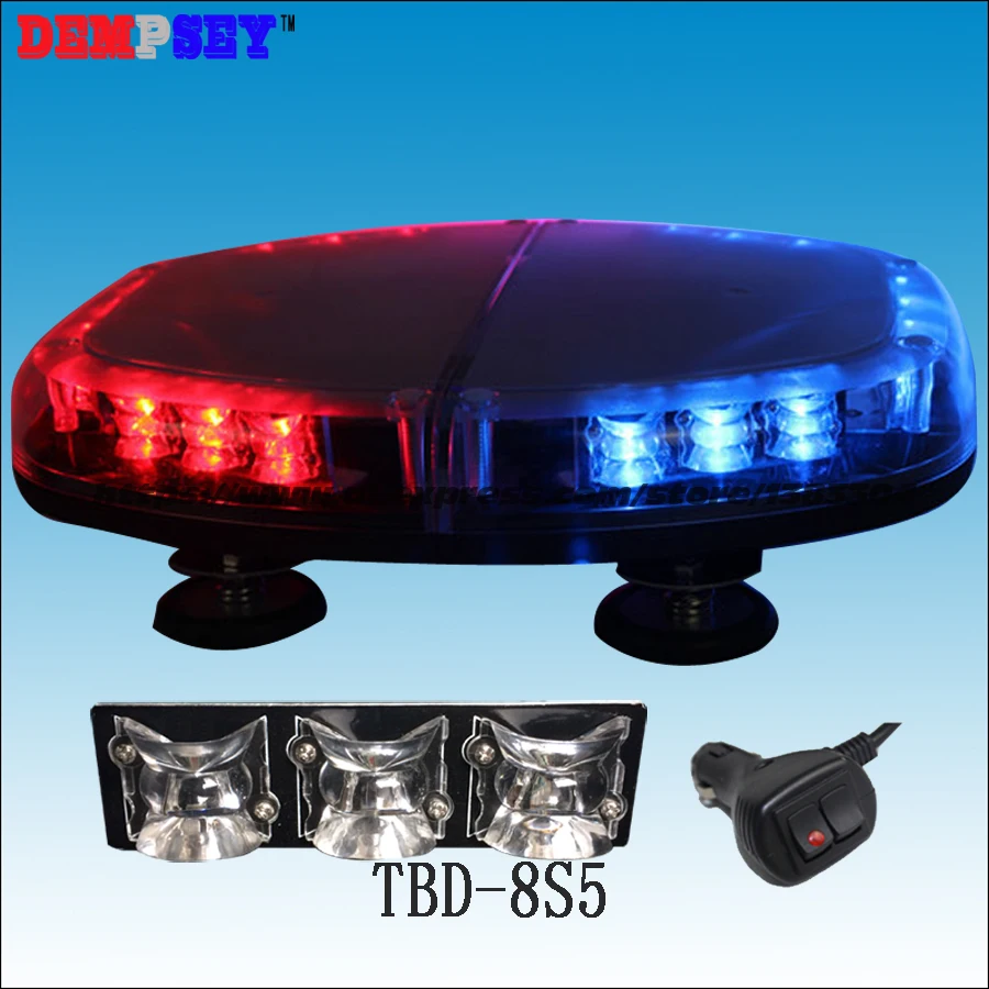 TBD-8S5 High quality LED mini lightbar, DC12V Car Flashing warning light,New Len, emergency police light,cigar light switch