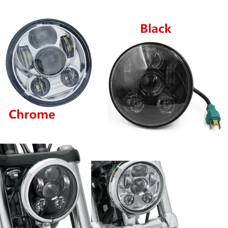 For Harley Sportster 883 5.75'' 45W Projector Led Headlight With 9PCS Bulbs For Dyna Motorcycle Street 750 LED Headlamp