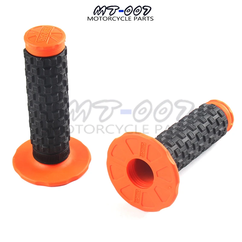 Orange Large particles Handle Grip MX Grip for Dirt Pit bike Motocross Motorcycle Handlebar Grips Double color Hand Grips