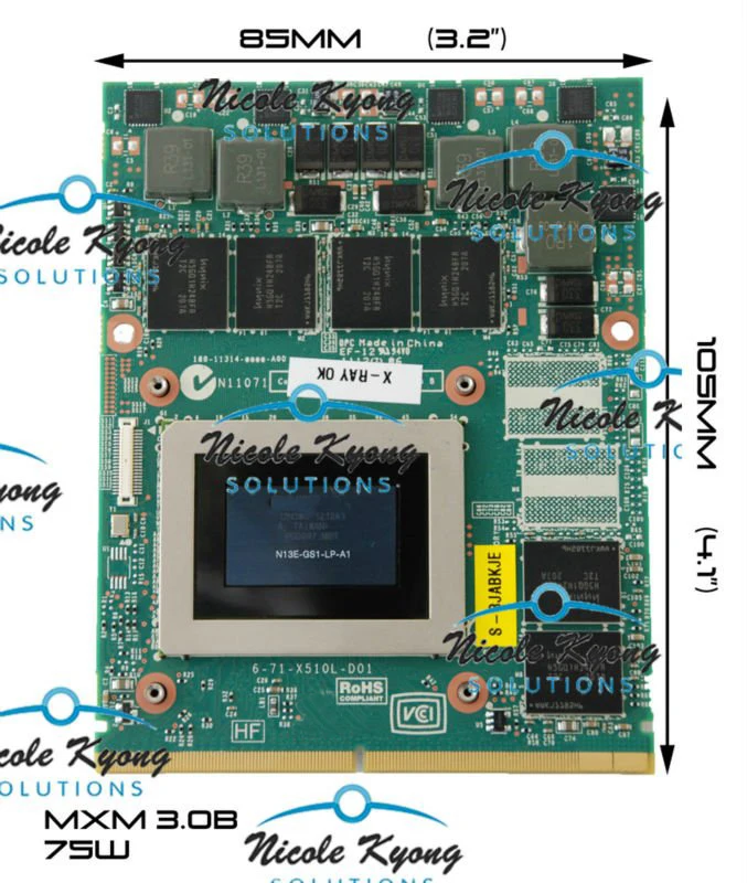 

6-71-X510L-D01 GTX 670M 1.5G GDDR5 Upgrade 570M for Clevo X511 X711 X7200 X8100 P150HM P170HM P150EM P170EM VGA Video Card Board