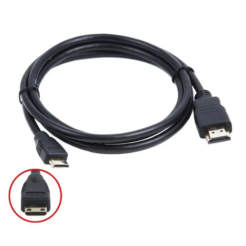 1080P  MINI HD MALE  TO HDMI-compatible MALE AV Video TV HDTV Cable Lead Cord for Nikon camera D3200 D5100 P510