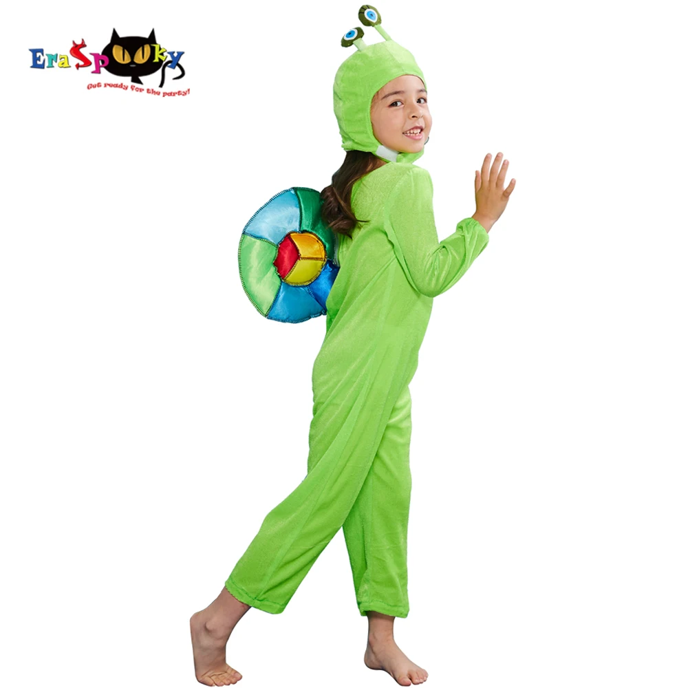 Eraspooky 2019 Girl Cute Rainbow Snail Shell Cosplay Halloween Costume For Boys Animal Jumpsuit Toddler Carnival Fancy Dress