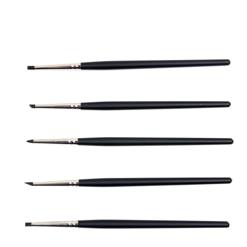 5 piece set silicone caricas Manicure carving flower brush blank pen traces pens clay tools