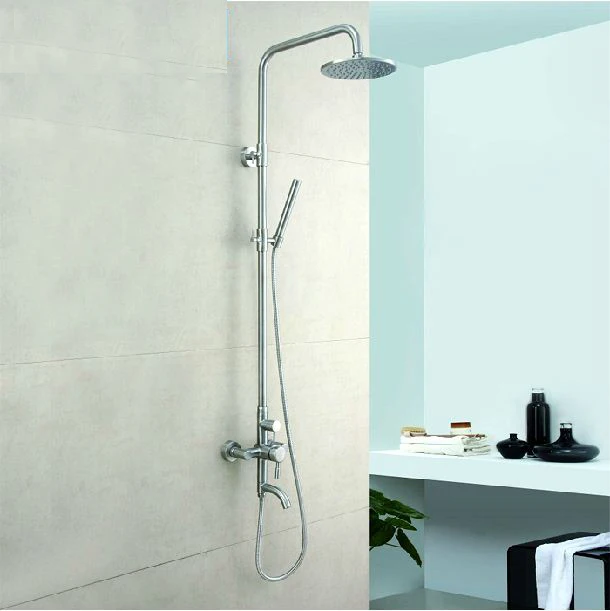 Grifo de ducha de lluvia grande de acero inoxidable, conjunto de cabezal de ducha de agua fría y caliente