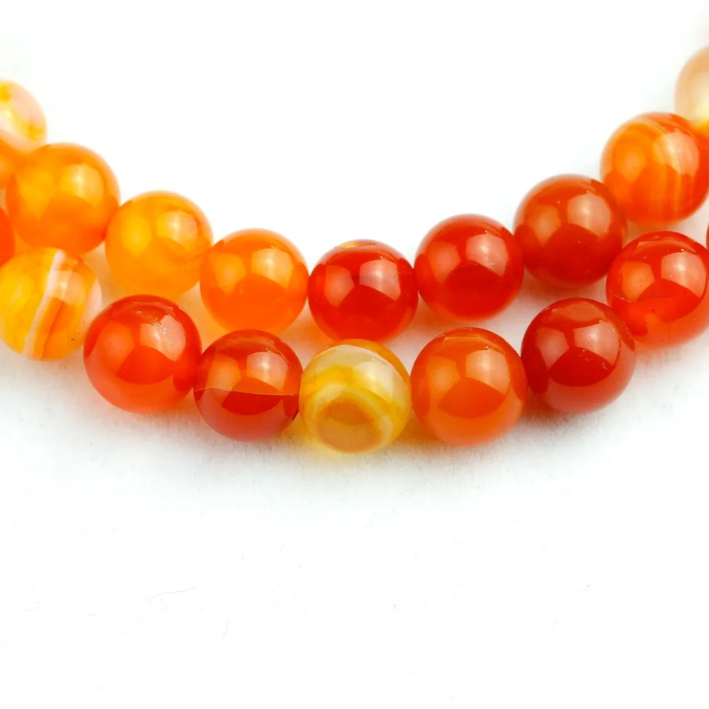 8MM Orange Stripe Onyx Mala Bracelet Women Lotus Tree Wing Pendant Necklace Unisex 108 Prayer Beads Stone Jewelry Men