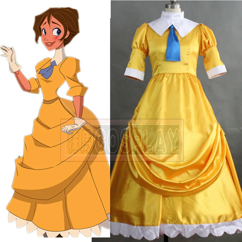 2019 Custom Made Tarzan Jane's Dress Costume Anime Cosplay Costume Any Size