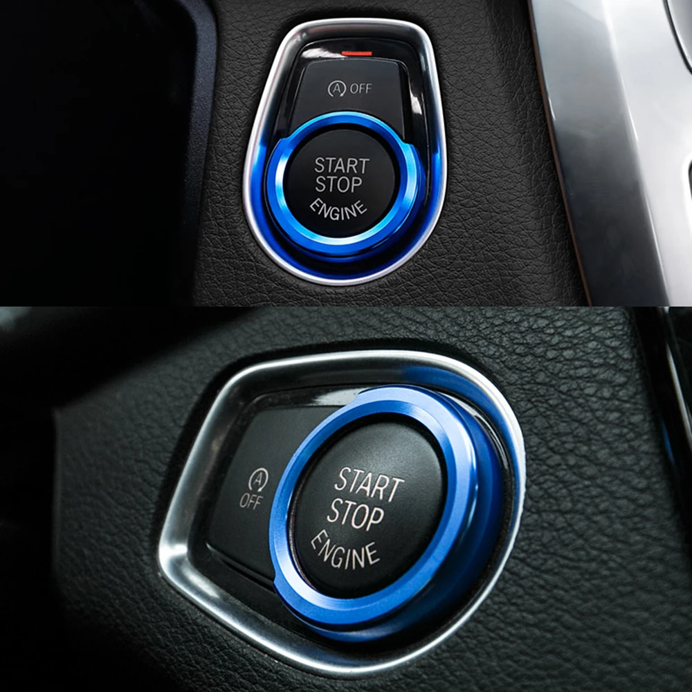 Car Engine Start Stop Button Ignition Switch Ring Decorative Stickers for BMW F30 316i 320i 328i F20 trim cover,Car styling