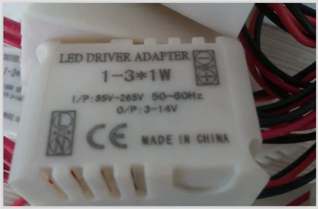 

new 50PCS/LOT 3*1W (1-3)*1w led driver AC 85-265V DC3-14V lighting transformer external electronic light driver power supply