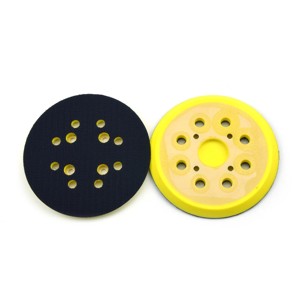 POLIWELL 5 inch 125mm 8 Holes 3 4 Nails Backing Pad Hoop & Loop Sanding Pads for Sanding Disc Holder Power Sander Polisher Tools