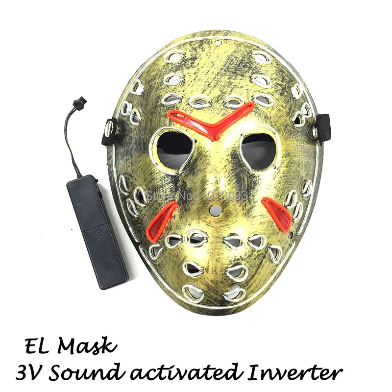 Freddy Vs Jason Film Thema Masker Cosplay Party Decoratie Vakantie Verlichting Masker El Draad Flash Masker Hot Sales