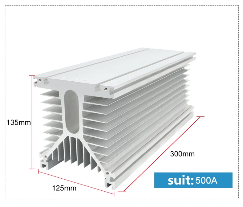 y300 white 125*135*300 mm 500A three phase solid state relay Industrial SSR heat sink radiator Y shape