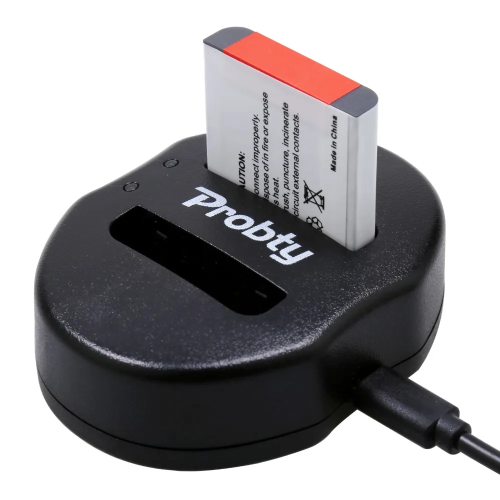 PROBTY 2 sztuk NP-BG1 NP BG1 NPBG1 aparat bateria + przenośna ładowarka z podwójnym USB dla SONY HX10 W30 DSC-W210 W100 W110 W120 H10 0036