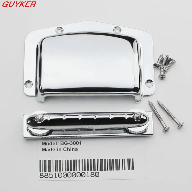 Adjustable Fixed Chrome Bridge Tailpiece For Vintage Electric Guitar Replacement Tool And Cover