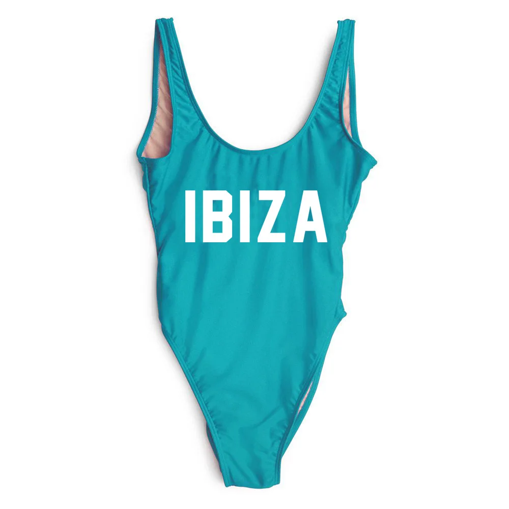 WackDaria WOMEN SWIMSUIT LETTER IBIZA SEXY ONE PIECE HIGH QUALITY купальник  FIVE COLOR FOR WOMEN BEACH& BATHING WEAR