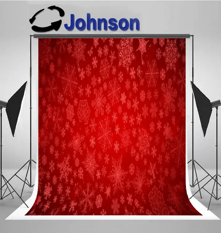 

red christmas Snowflakes winter backgrounds High quality Computer print party backdrops