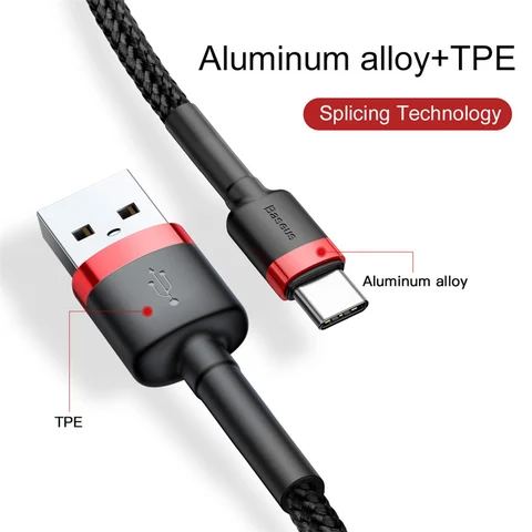 Кабель Baseus USB Type C для быстрой зарядки Samsung, Huawei, Xiaomi — фото устройства